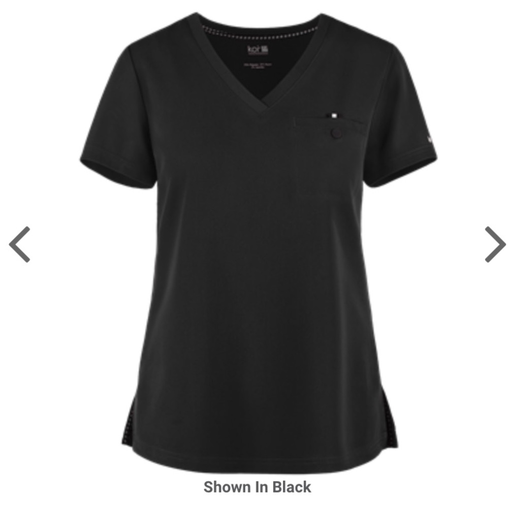 NWT koi Next Gen
Women's Ready To Work Solid Scrub Top - Black - XXS